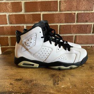 Jordan 6 Retro Hyper Jade White 384665-122 Black Size 7Y Gs Youth VI